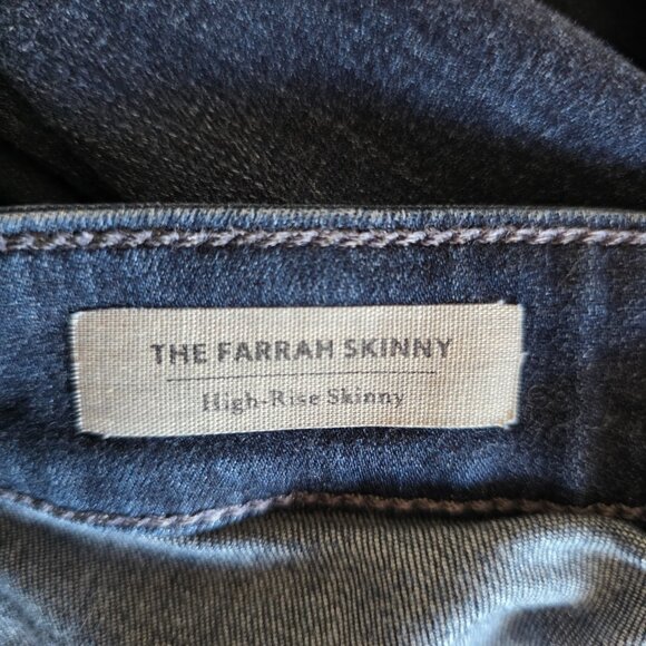 AG ADRIANO GOLDSCHMIED Women's Blue Jeans The Farrah High Rise Skinny Size 32R - Picture 5 of 8